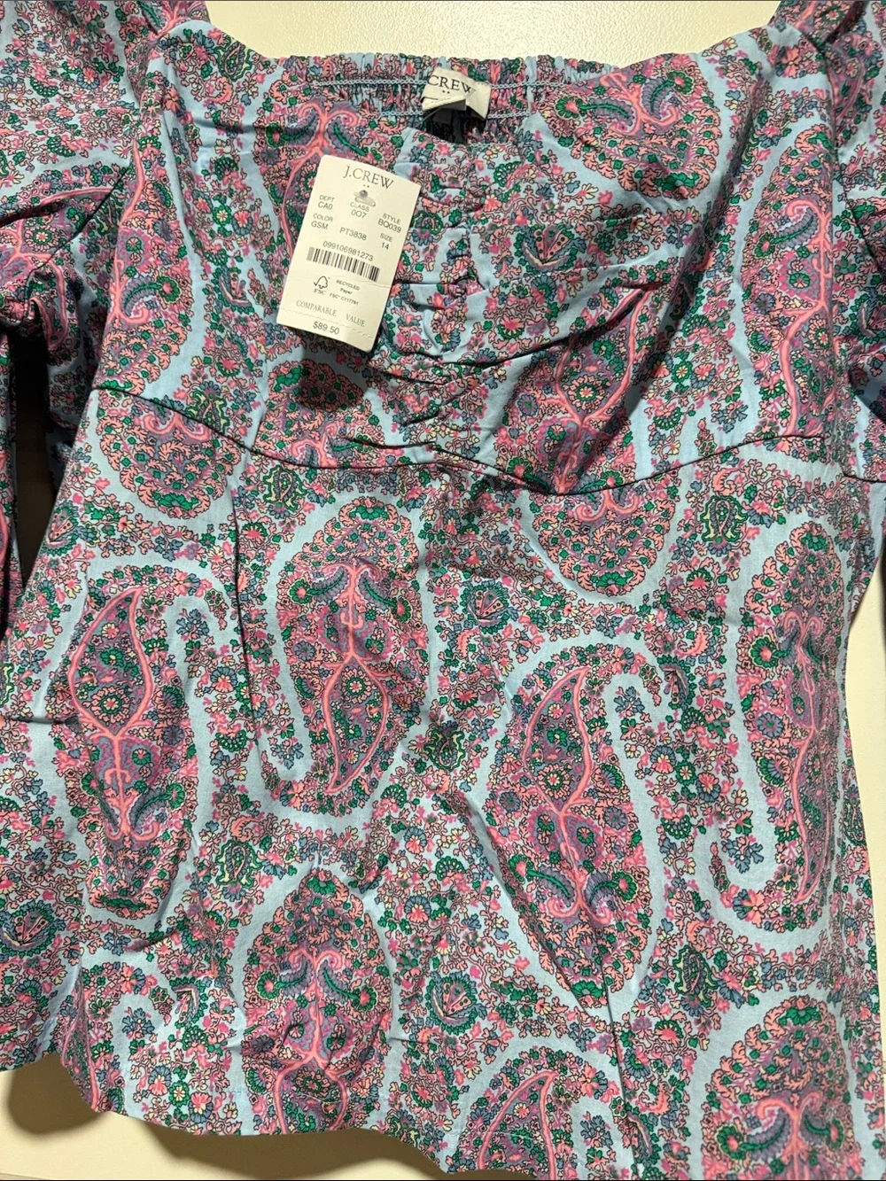 J. Crew square neckline
